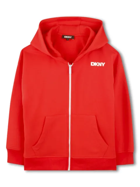 Dkny Kids cárdigan con logo estampado