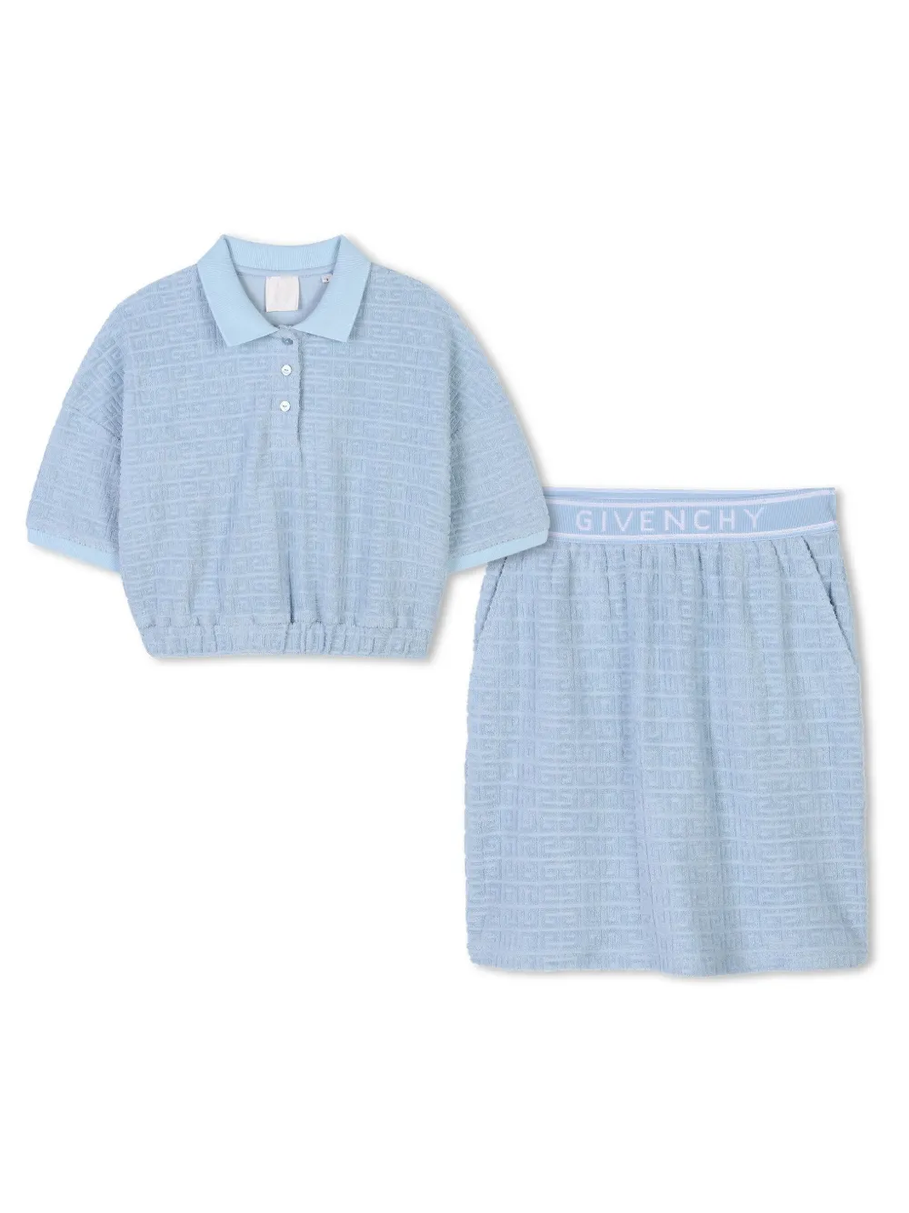 Givenchy Kids 4G top en rok Blauw