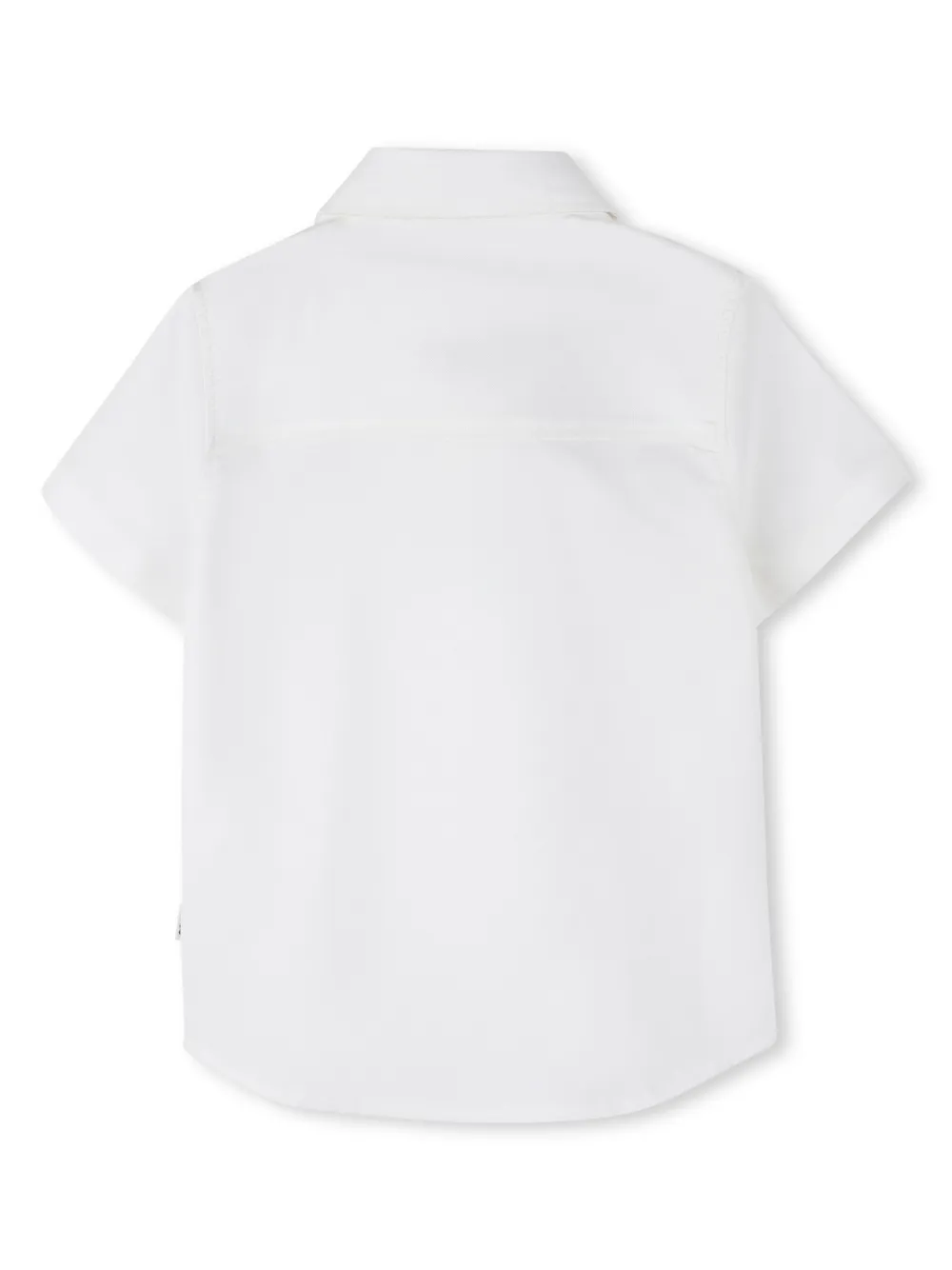 BOSS Kidswear Shirt met geborduurd logo - Wit