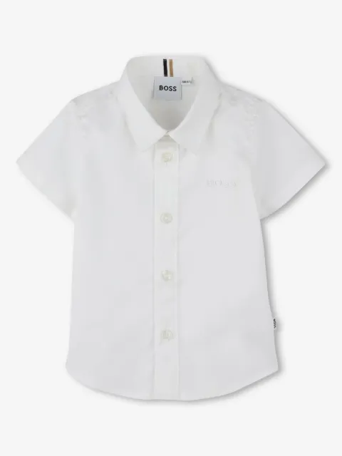 BOSS Kidswear logo-embroidered shirt