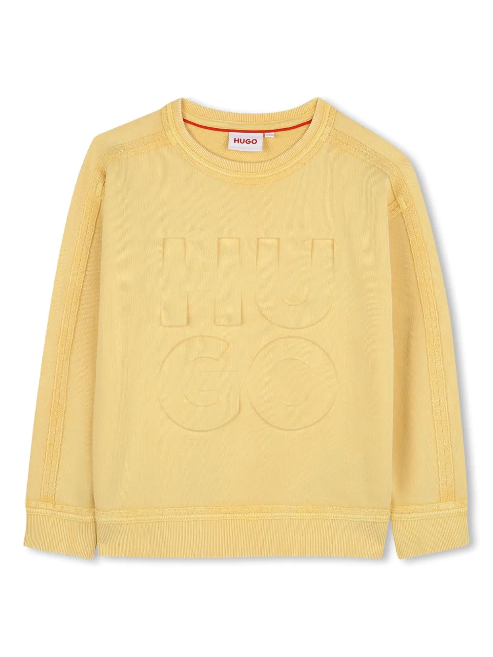 HUGO KIDS sudadera con logo en relieve | amarillo | Image 1
