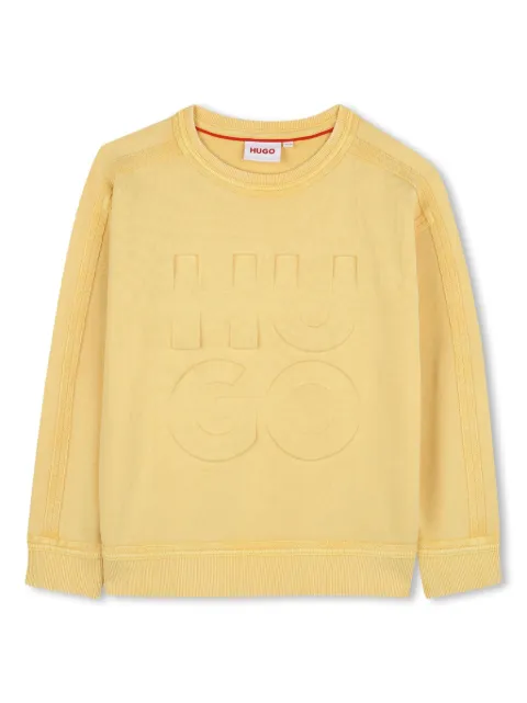 HUGO KIDS logo-embossed sweatshirt 