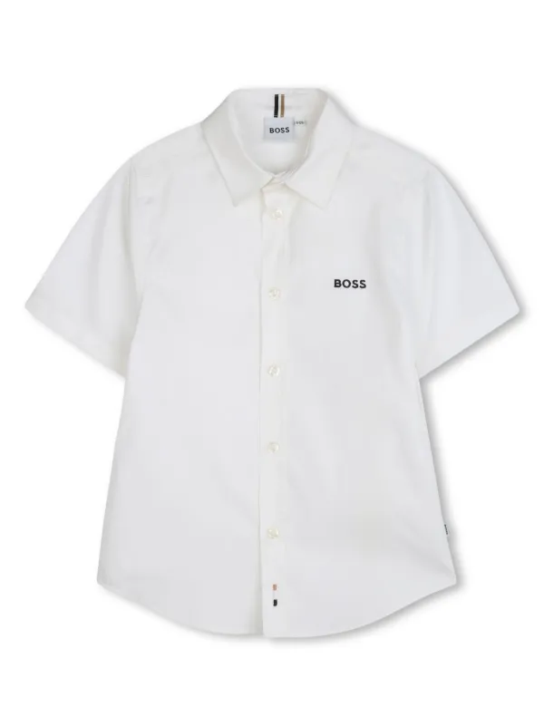 BOSS Kidswear short-sleeved Shirt White FARFETCH ID