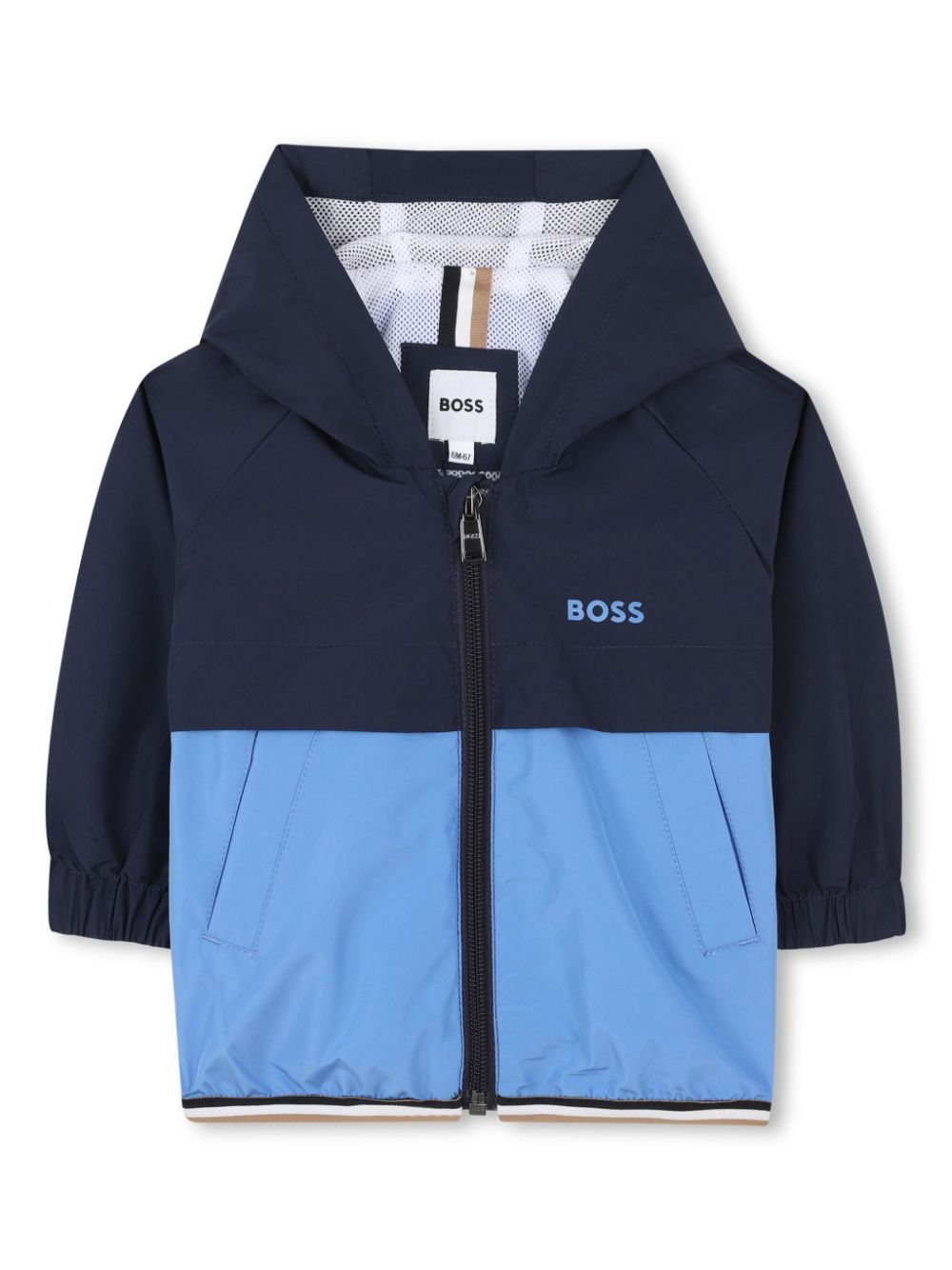 BOSS Kidswear colourblock windbreaker - Blue