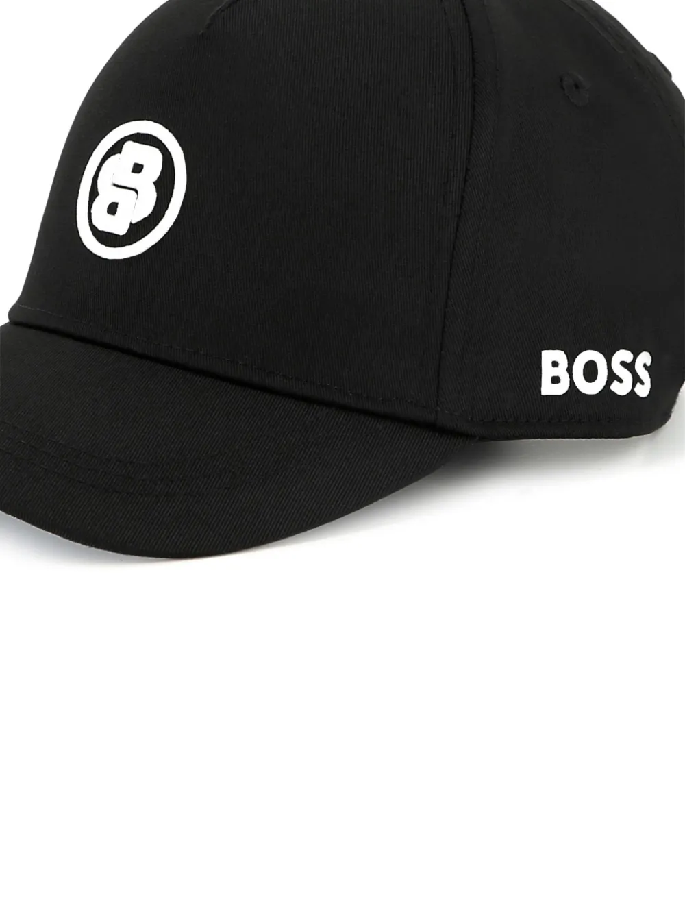 BOSS Kidswear Honkbalpet met geborduurd logo Zwart