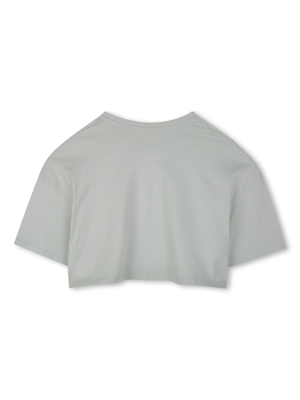 Chloé Kids Cropped T-shirt met logoprint - Groen