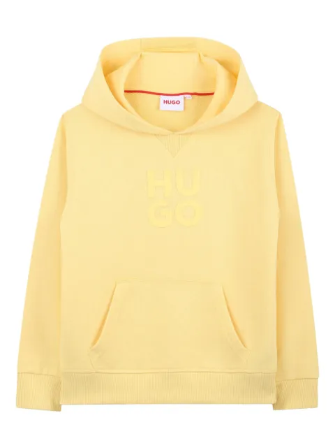 HUGO KIDS rubberised-logo hoodie