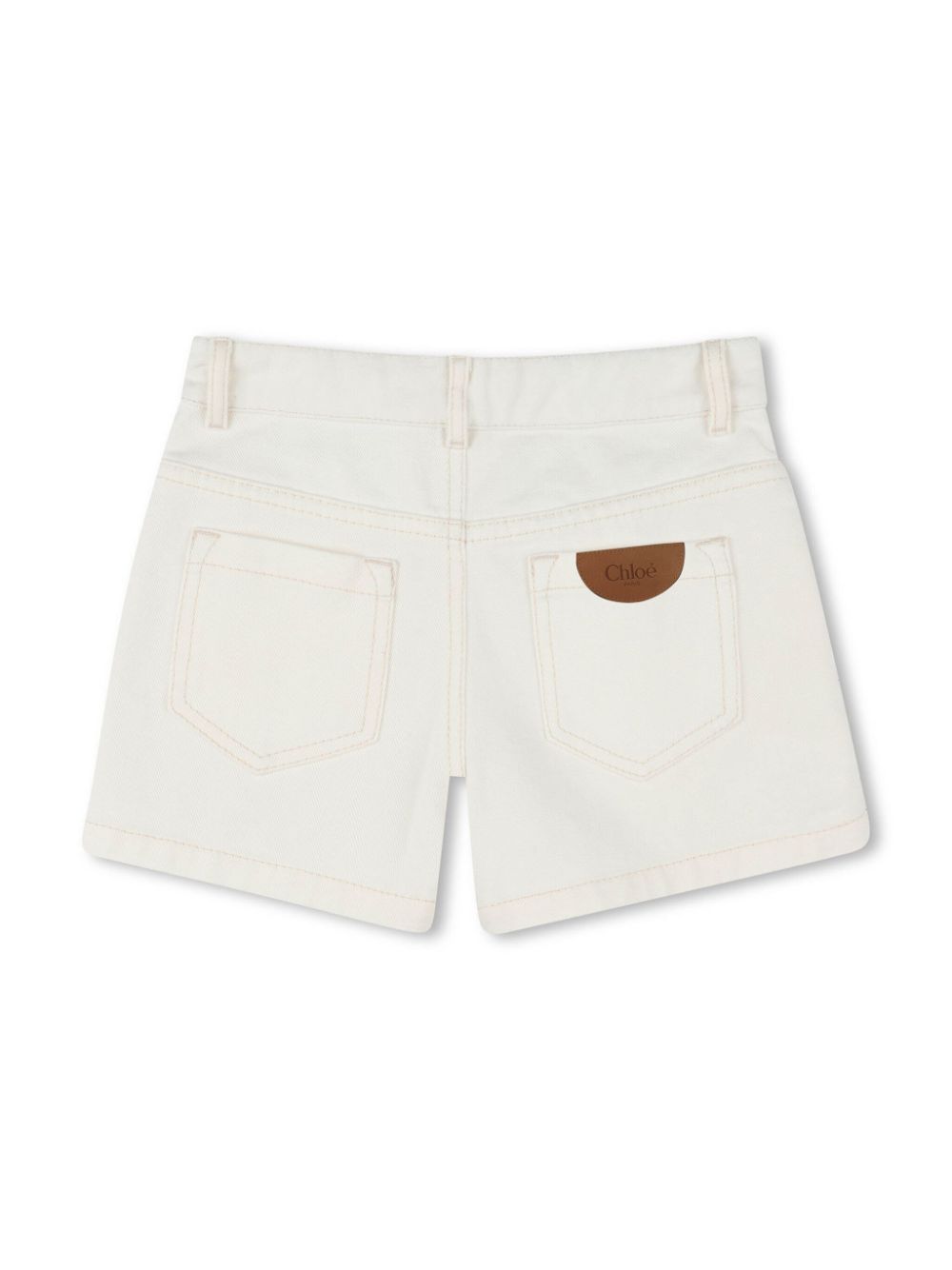 Chloé Kids Katoenen shorts - Beige