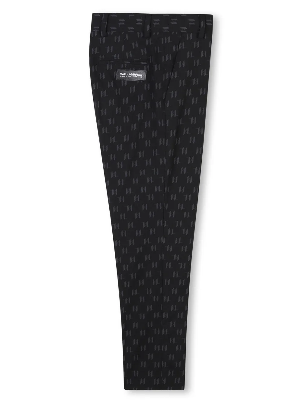 Karl Lagerfeld Kids Ceremony broek met monogram-logo Zwart
