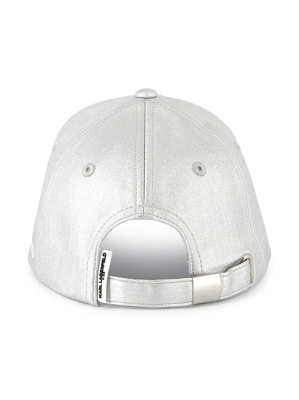 Karl Lagerfeld Kids Katoenen pet met logoprint Zilver