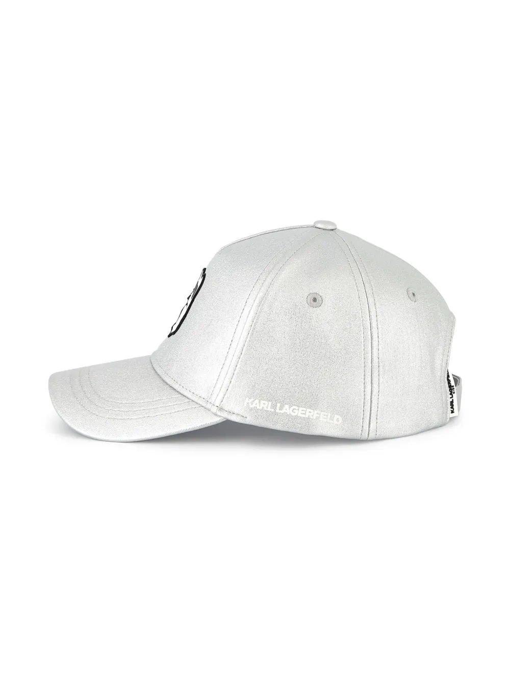 Karl Lagerfeld Kids Katoenen pet met logoprint Zilver