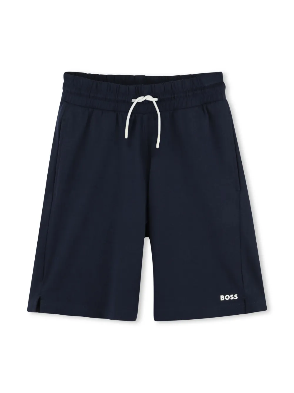 BOSS Kidswear Katoenen T-shirt en bermuda shorts Wit