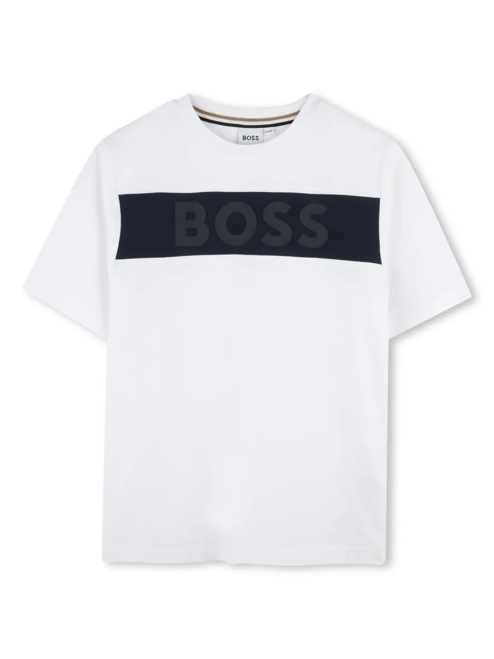BOSS Kidswear Katoenen T-shirt en bermuda shorts Wit