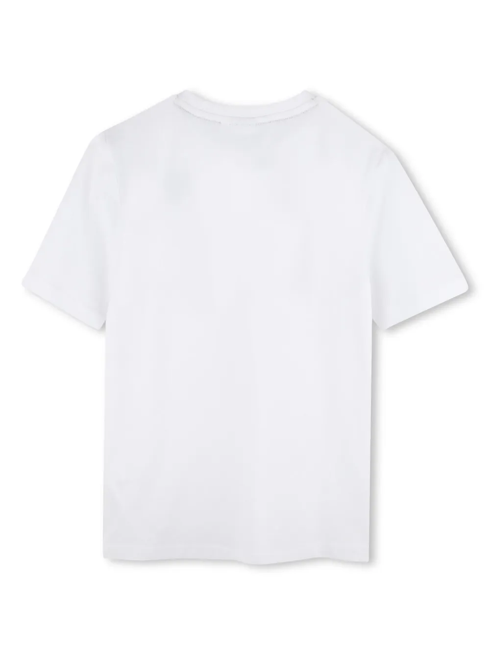 BOSS Kidswear Katoenen T-shirt en bermuda shorts Wit