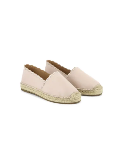 Chloé Kids scallop-edge espadrilles
