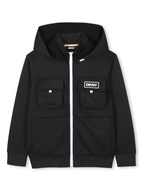 Dkny Kids cárdigan con logo estampado