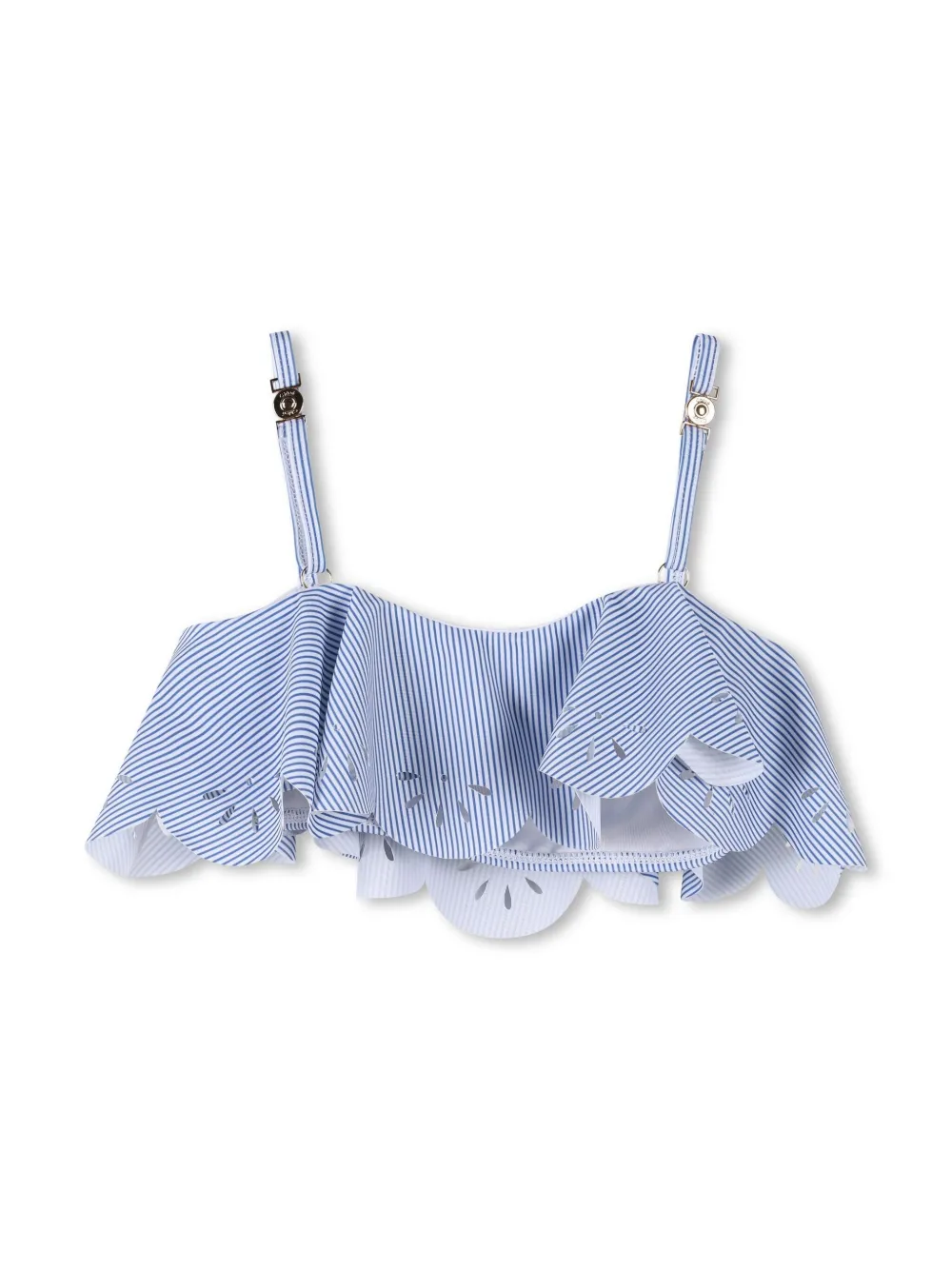 Chloé Kids Gestreepte bikinislip Blauw