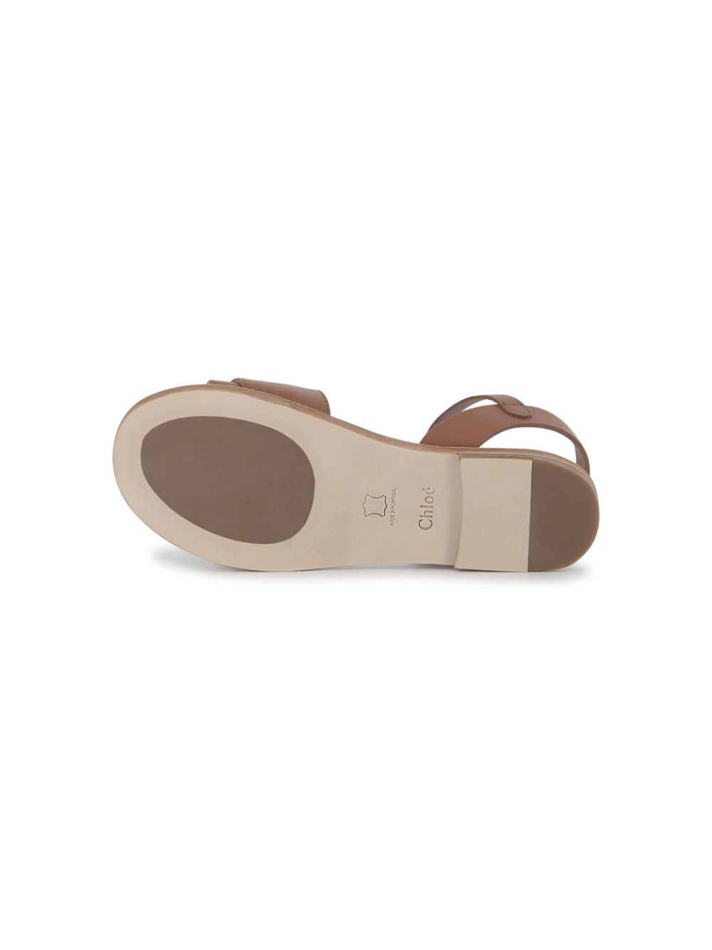 Chloé Kids logo-embroidered sandals Brown