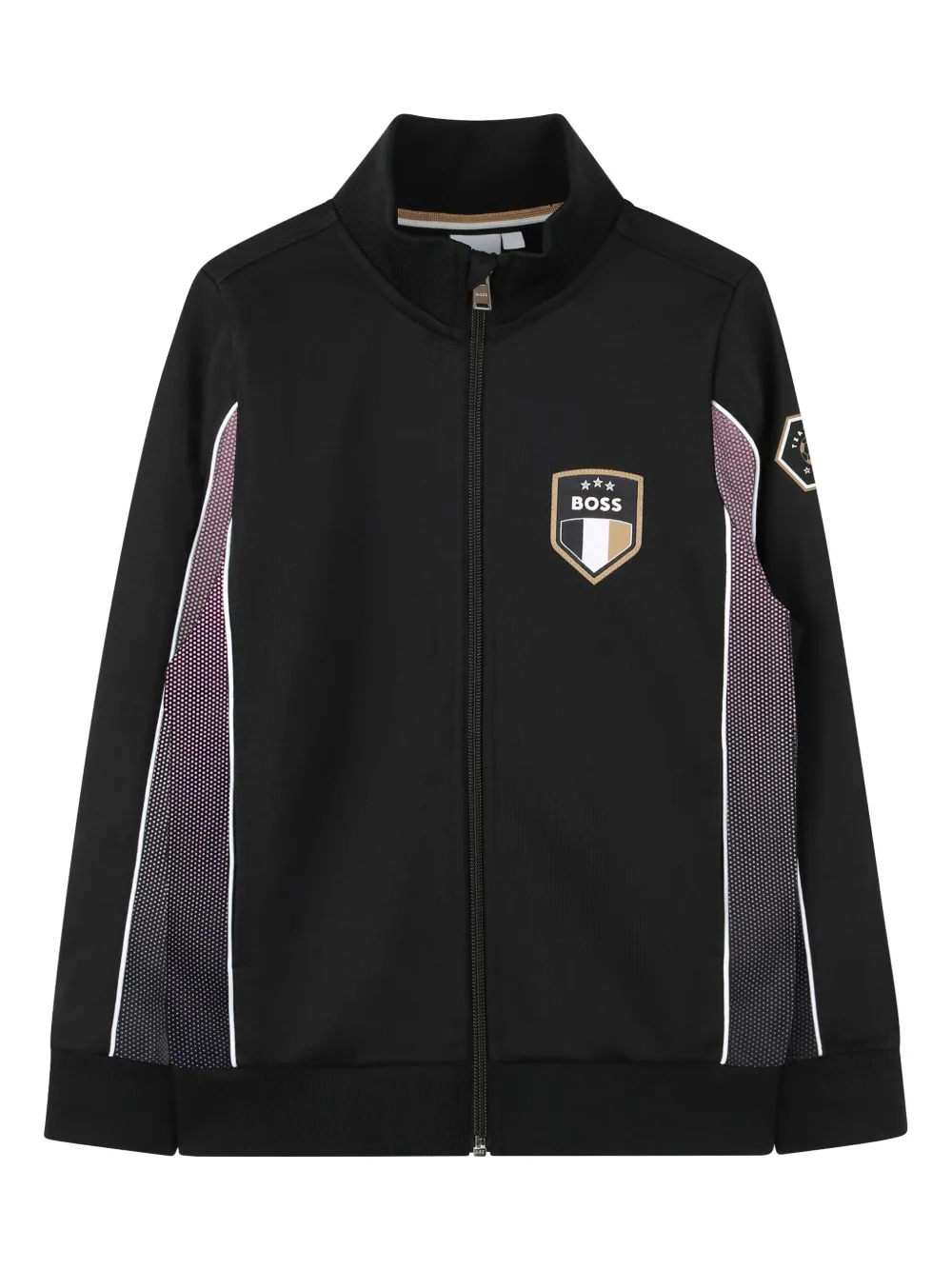 BOSS Kidswear Piqué vest Zwart