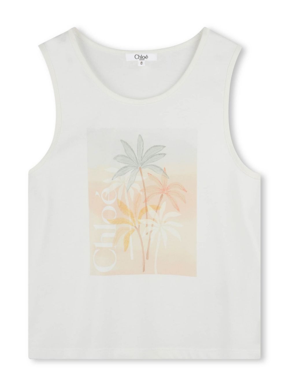 Chloé Kids graphic-print tank top - White