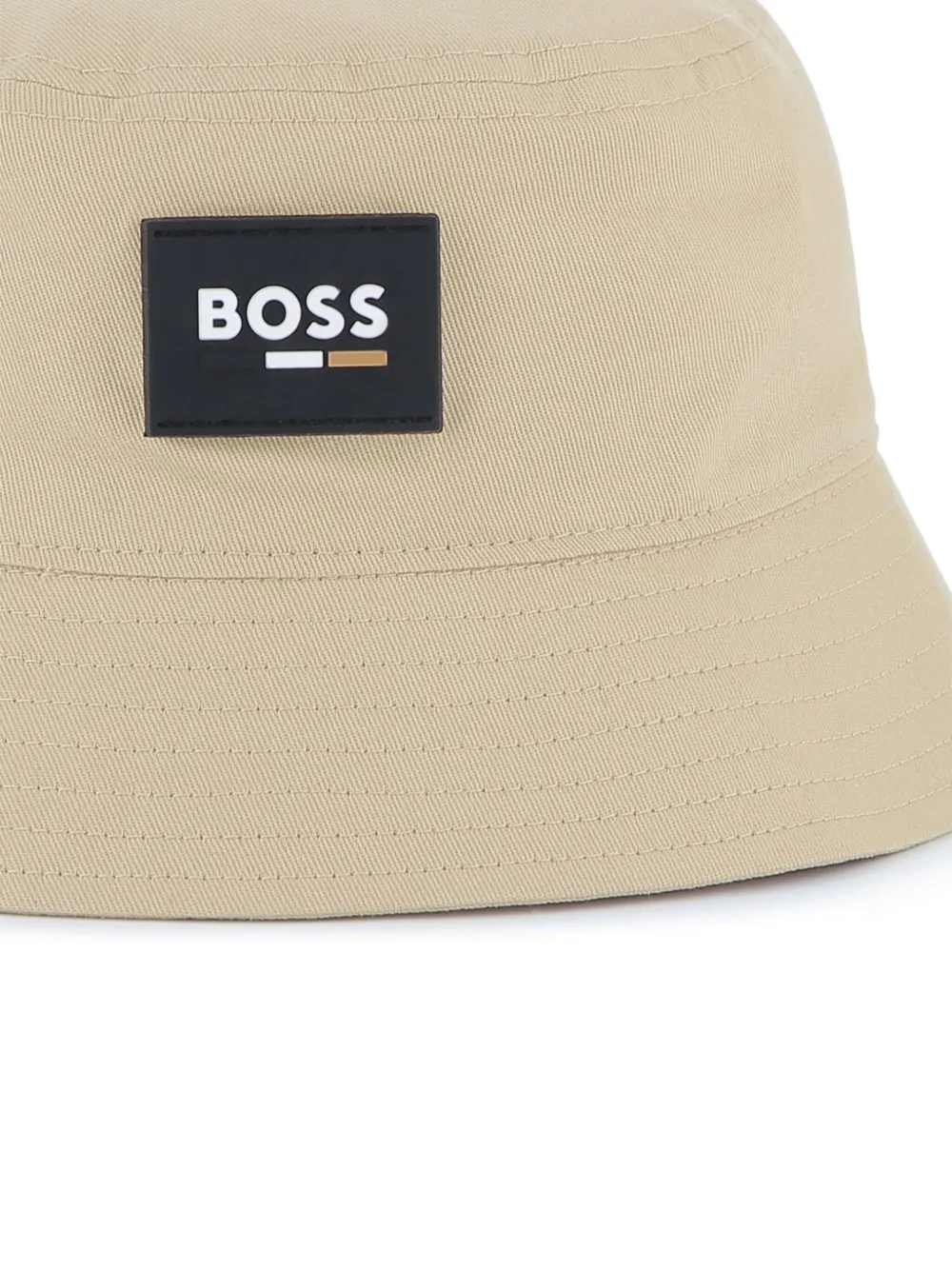 BOSS Kidswear Vissershoed met logopatch Beige