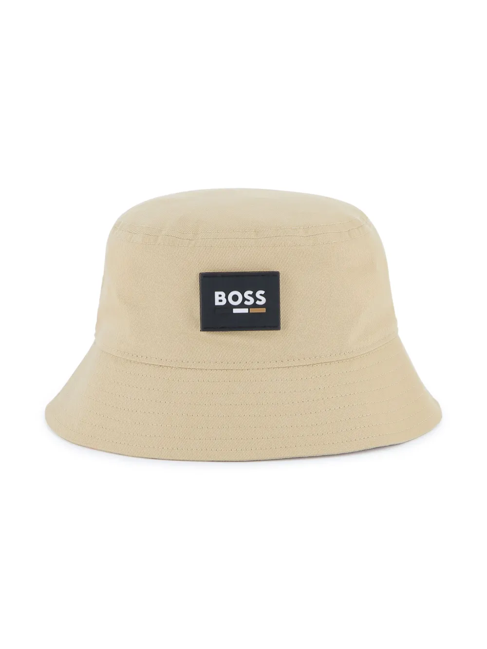 BOSS Kidswear Vissershoed met logopatch Beige