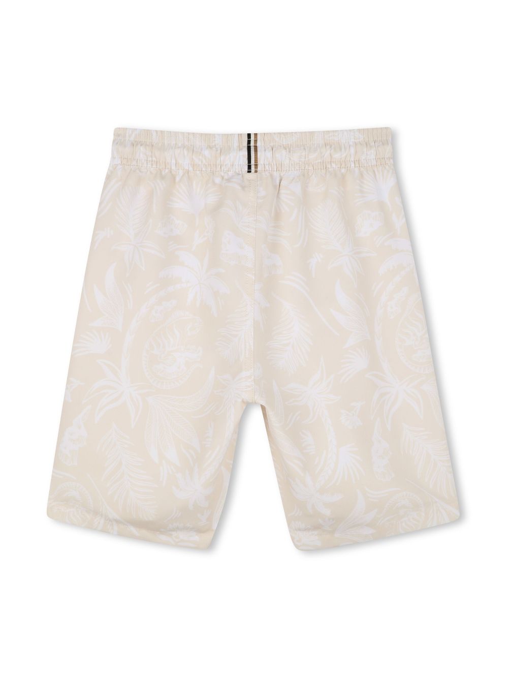 BOSS Kidswear leaf-print swim shorts - Neutrals