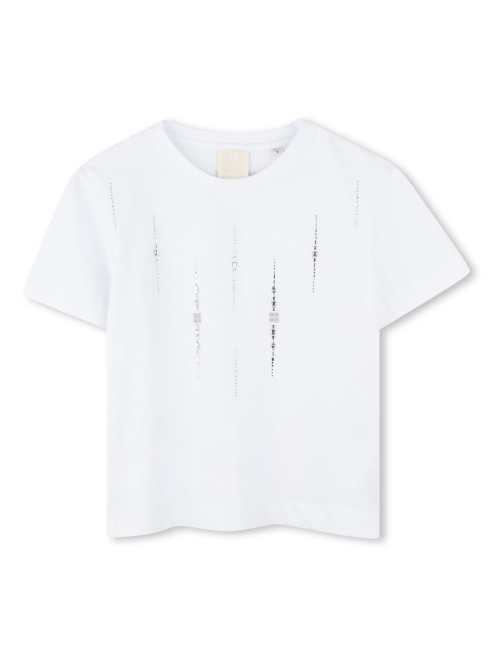 Givenchy Kids T-shirt verfraaid met stras Wit