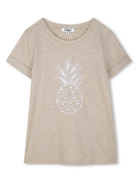 Chloé Kids playera con bordado