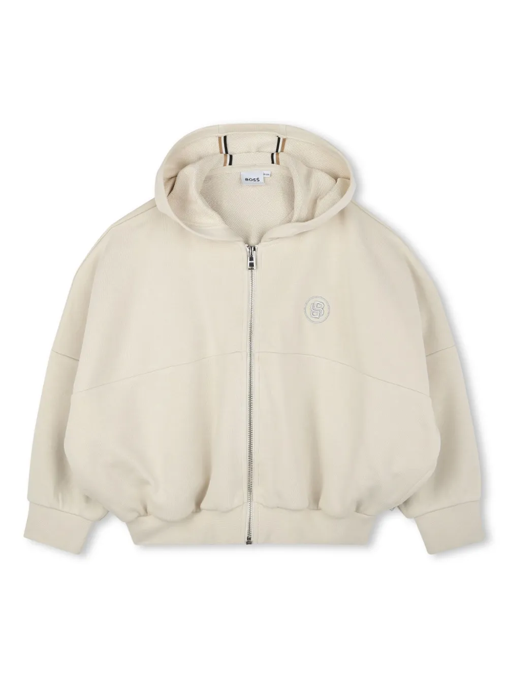 BOSS Kidswear Vest met capuchon Beige