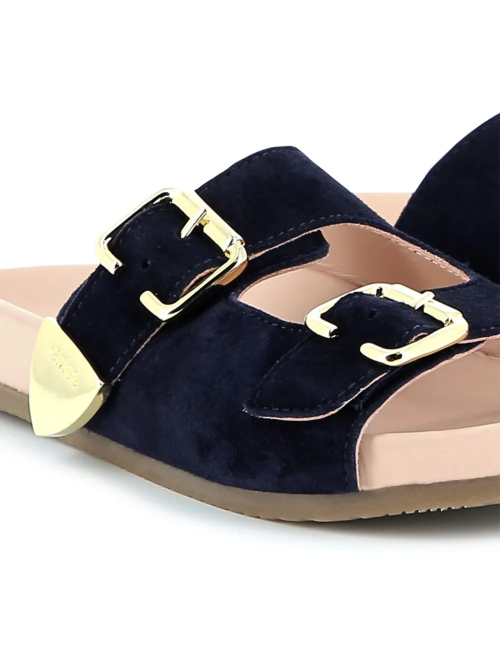 Chloé Kids Suède slippers - Blauw