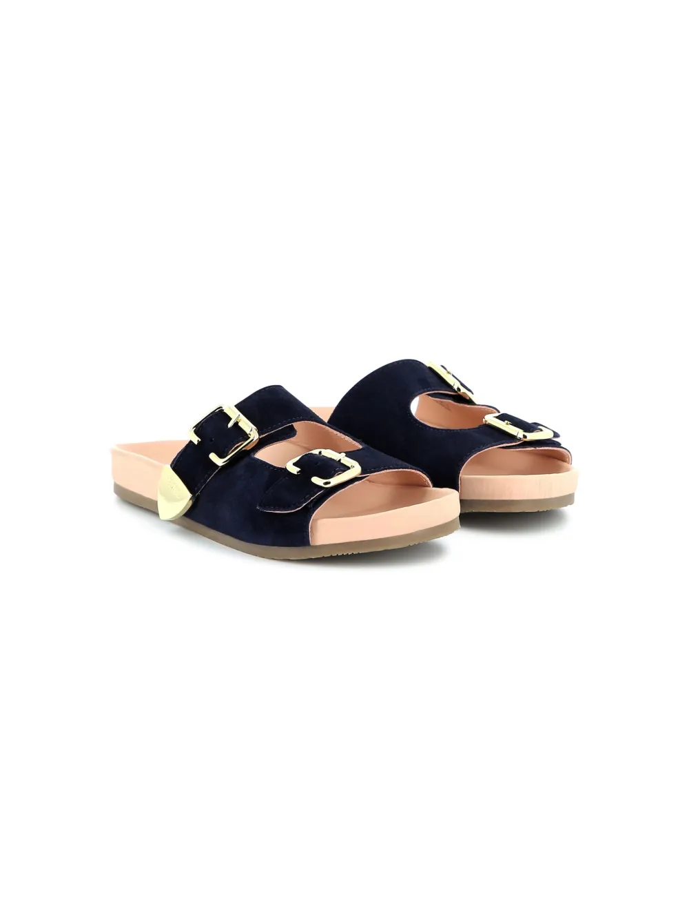 Chloé Kids Suède slippers Blauw