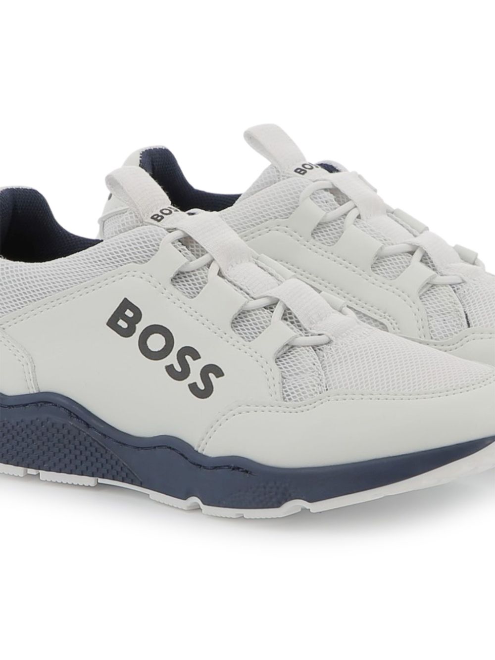 BOSS Kidswear logo-print sneakers - Wit