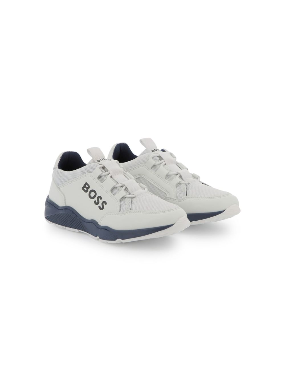 BOSS Kidswear Sneakers met logoprint Wit