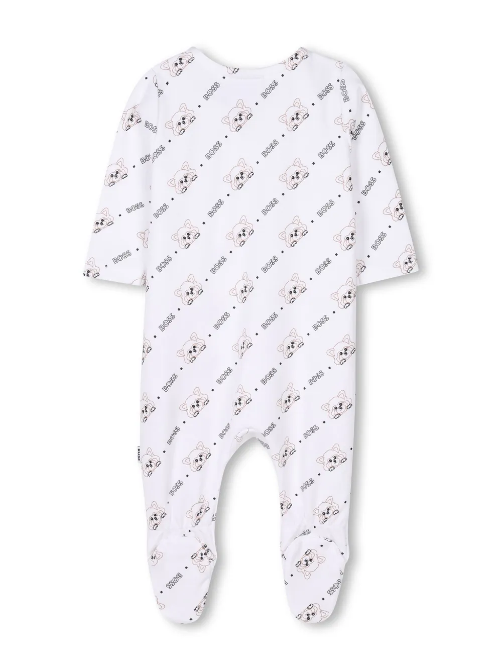 BOSS Kidswear Pyjama en muts met logoprint 10P WHITE