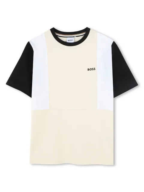 BOSS Kidswear colour-block cotton T-shirt