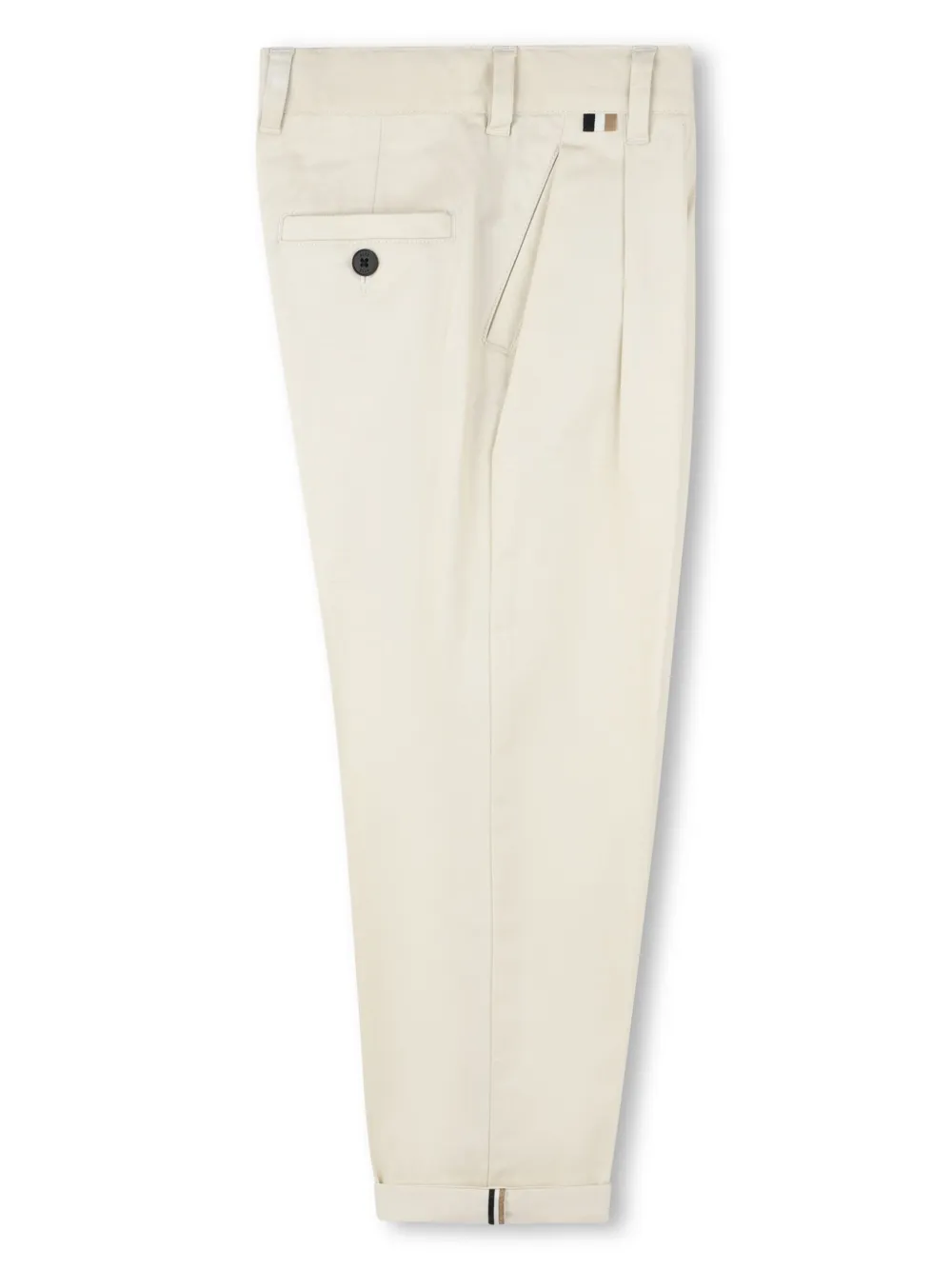 BOSS Kidswear Broek met geplooid detail Beige