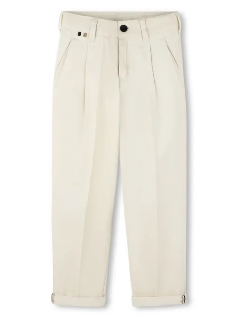 BOSS Kidswear pleat-detail trousers