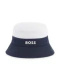 BOSS Kidswear logo-print bucket hat - Blue