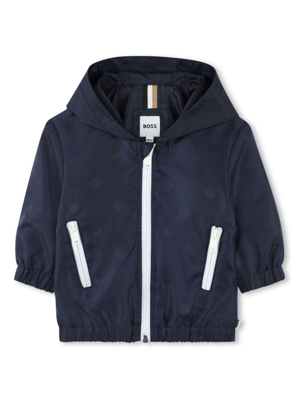 BOSS Kidswear hooded windbreaker - Blue