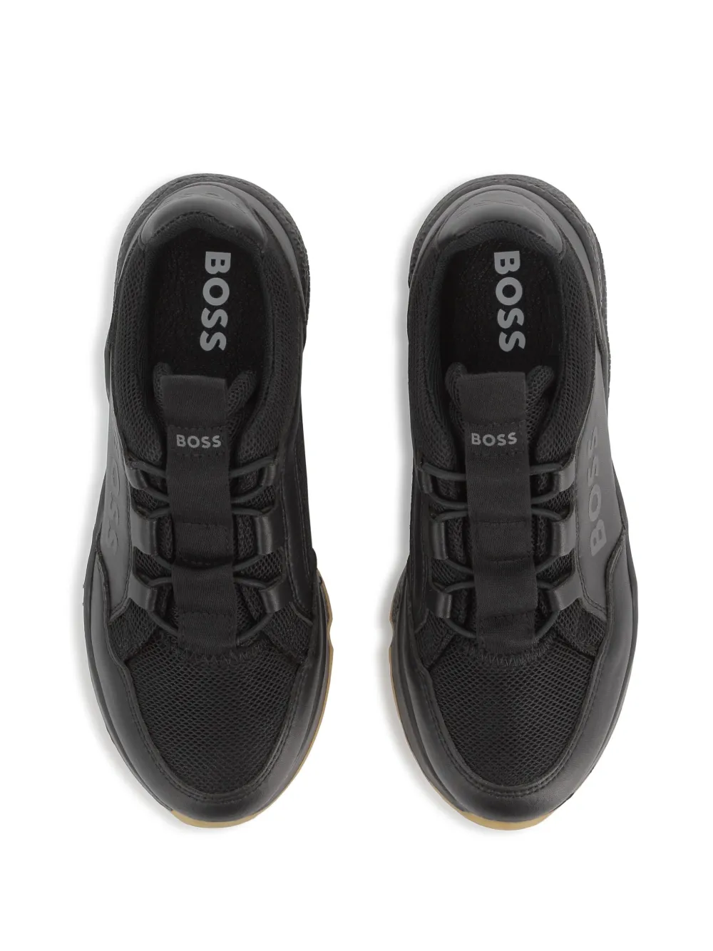 BOSS Kidswear Sneakers met logoprint Zwart