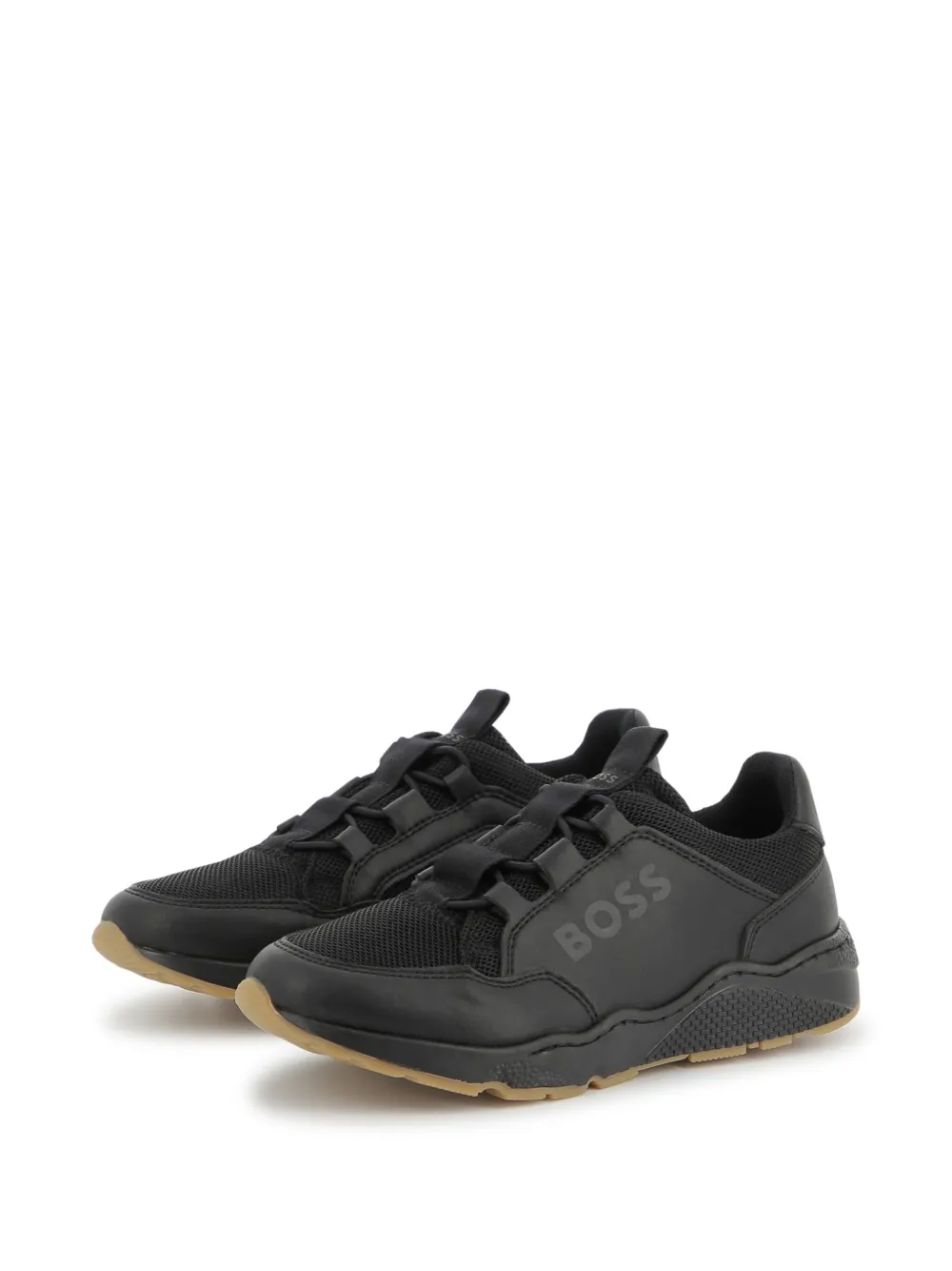 BOSS Kidswear Sneakers met logoprint Zwart