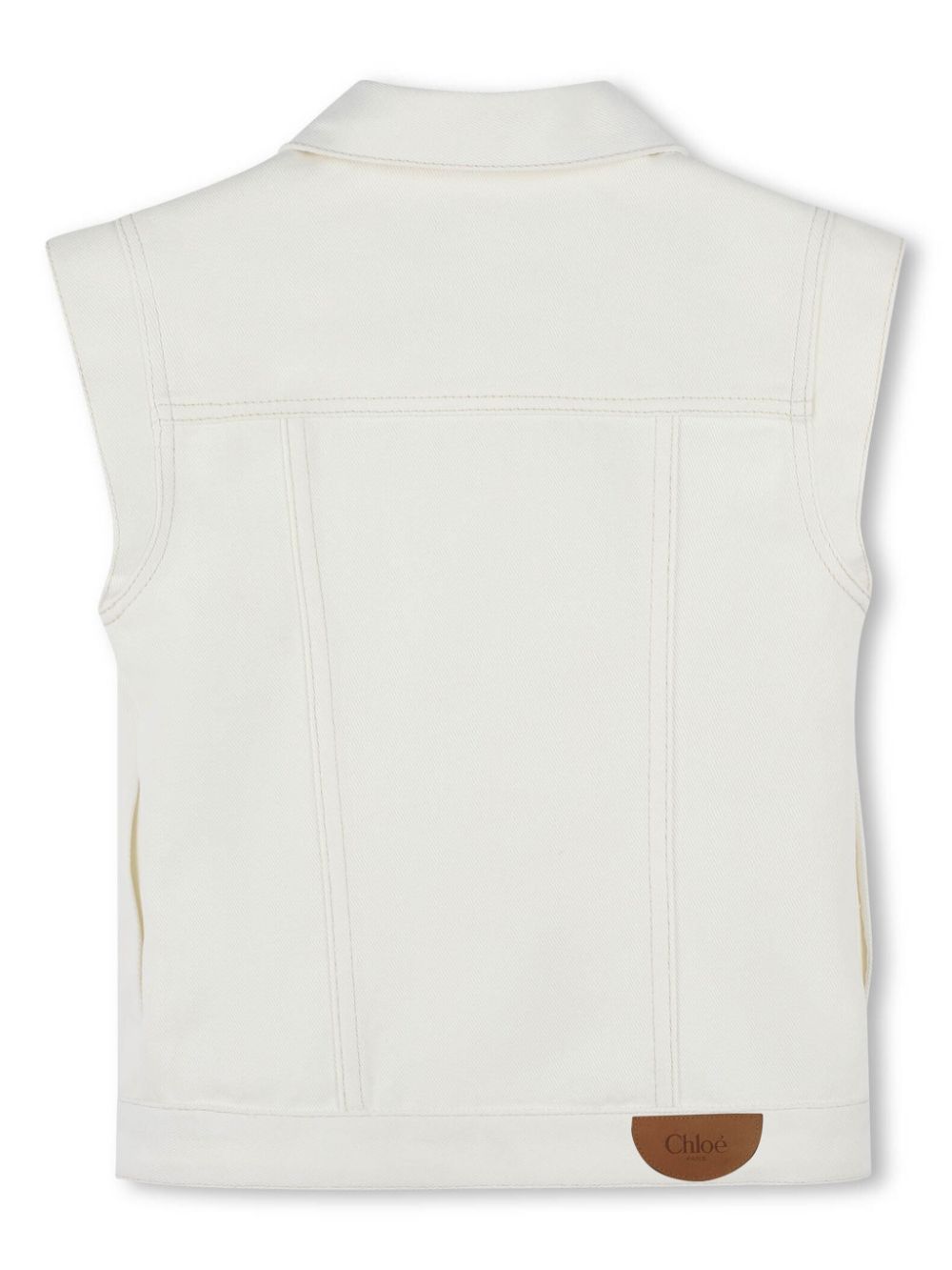 Chloé Kids Gilet met logo-applicatie - Wit