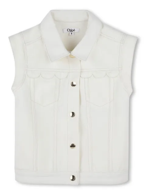 Chloé Kids logo-appliquéd waistcoat