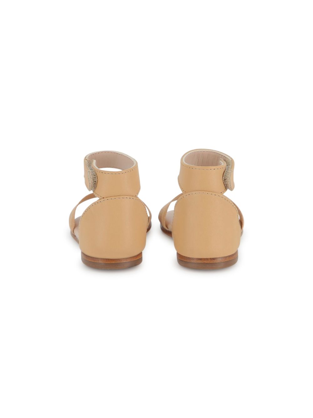 Chloé Kids Sandalen met logoprint Beige