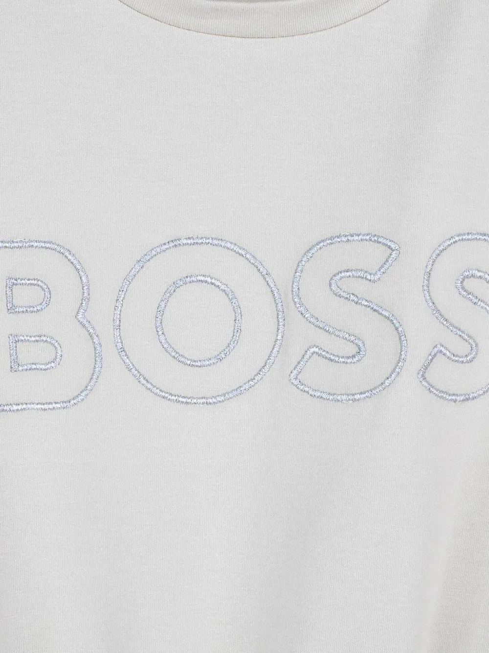 BOSS Kidswear Jurk met borduurwerk Beige