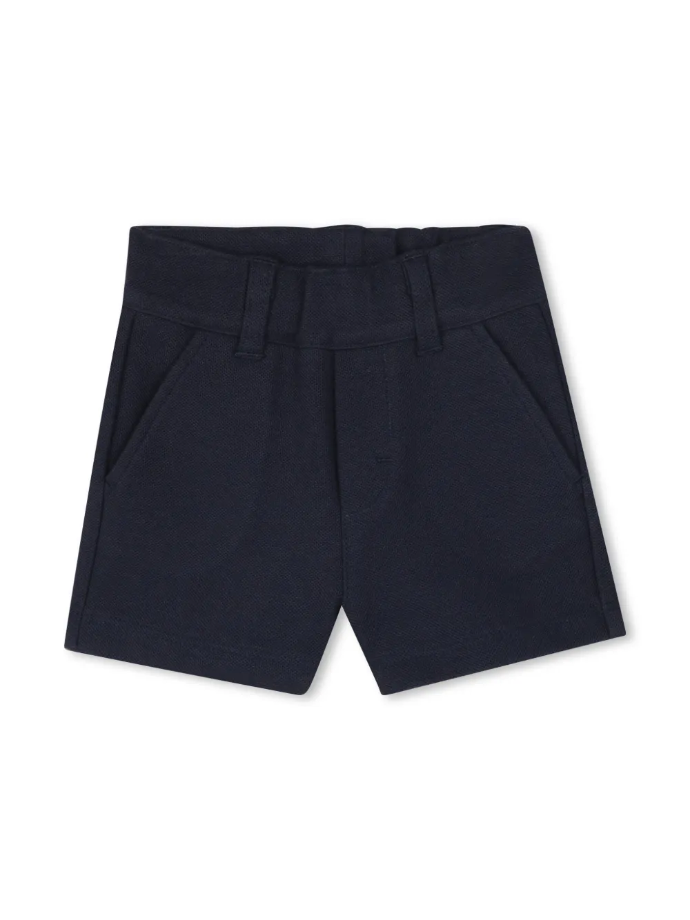 BOSS Kidswear Poloshirt en shorts met logoprint Blauw