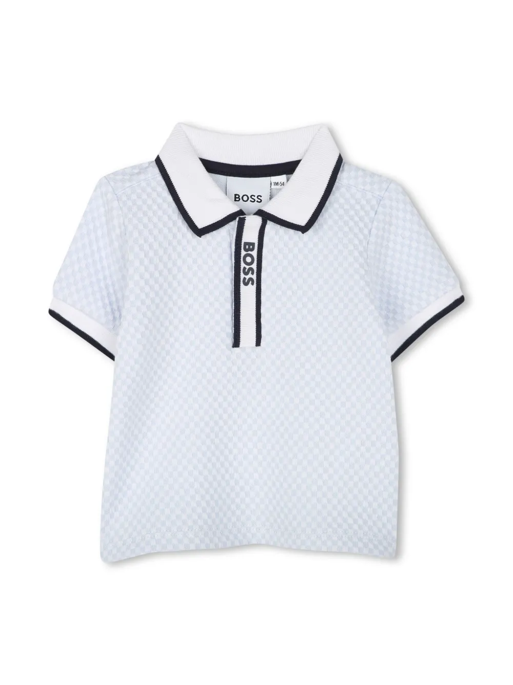 BOSS Kidswear Poloshirt en shorts met logoprint Blauw