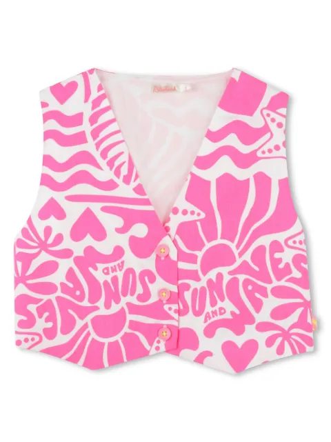 Billieblush chaleco con estampado gráfico