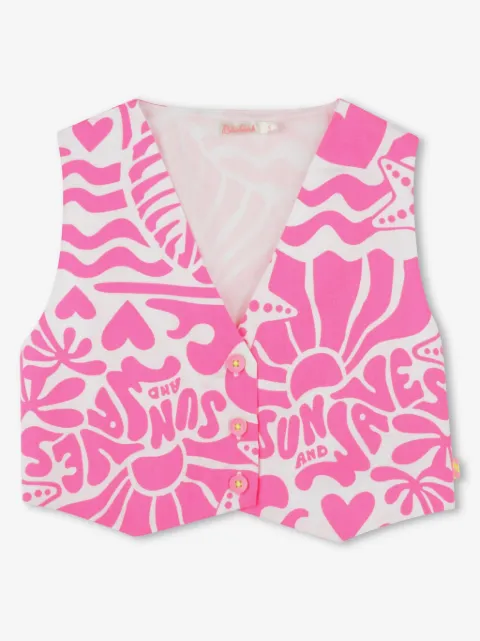 Billieblush graphic-print waistcoat
